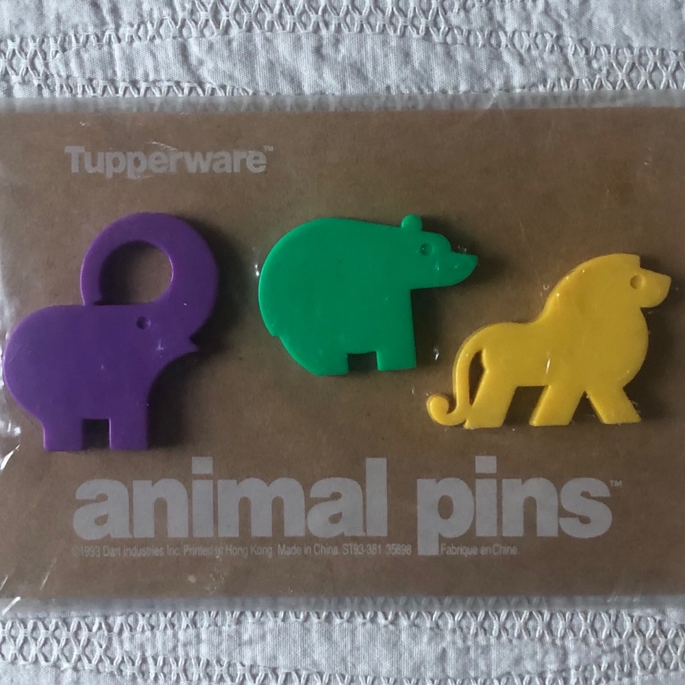 Vintage Tupperware Zoo Animal Pins